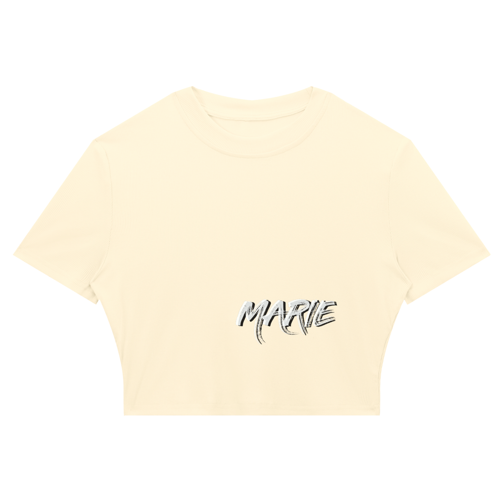 Women's Slim Ribbed Crop T-Shirt