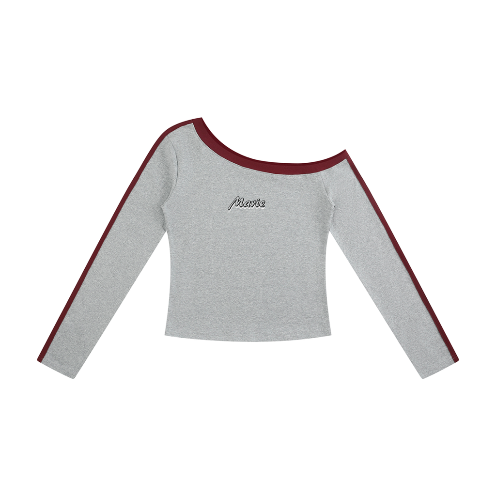Women’s Color Block Off-the-Shoulder T-Shirt