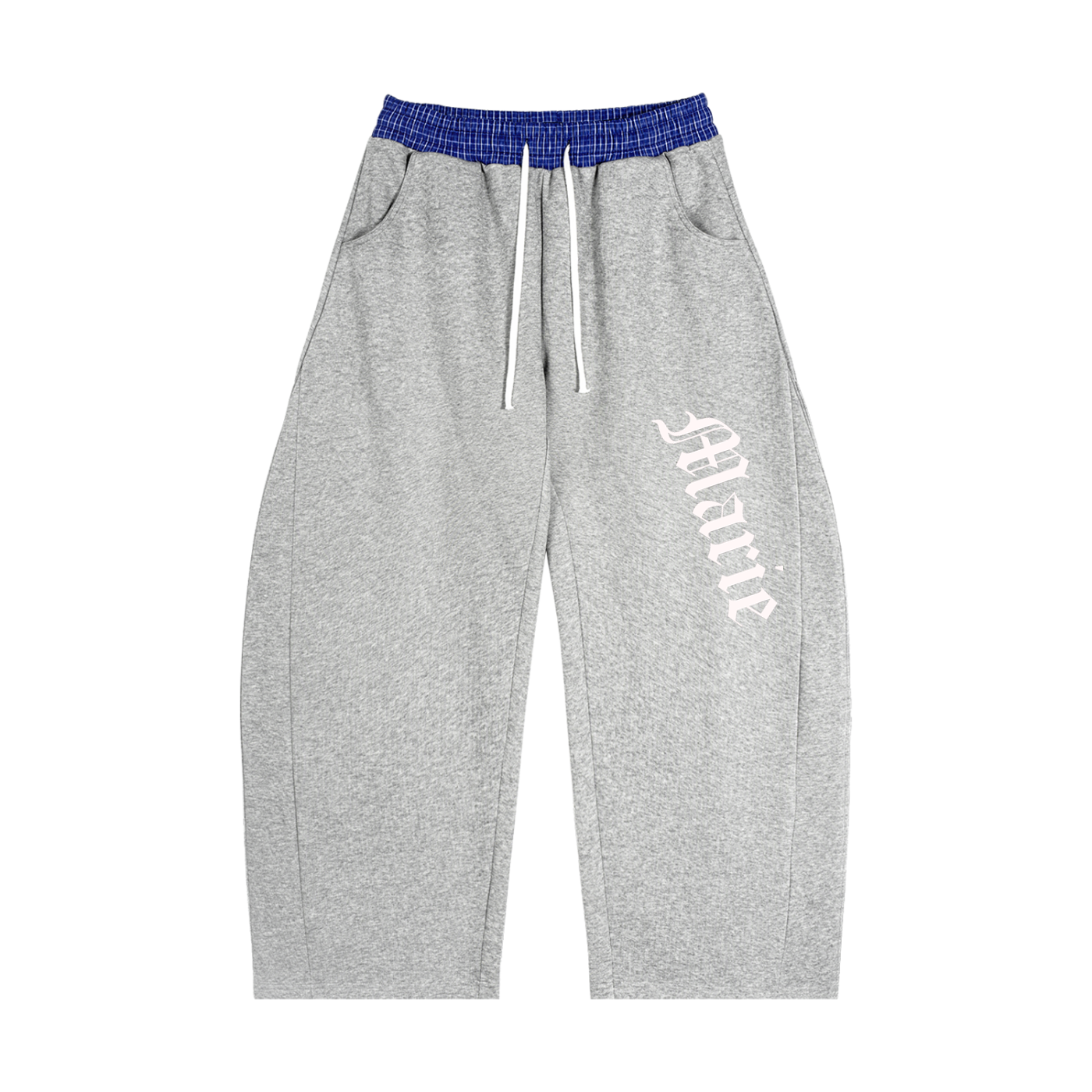Plaid Waistband Barrel Sweatpants