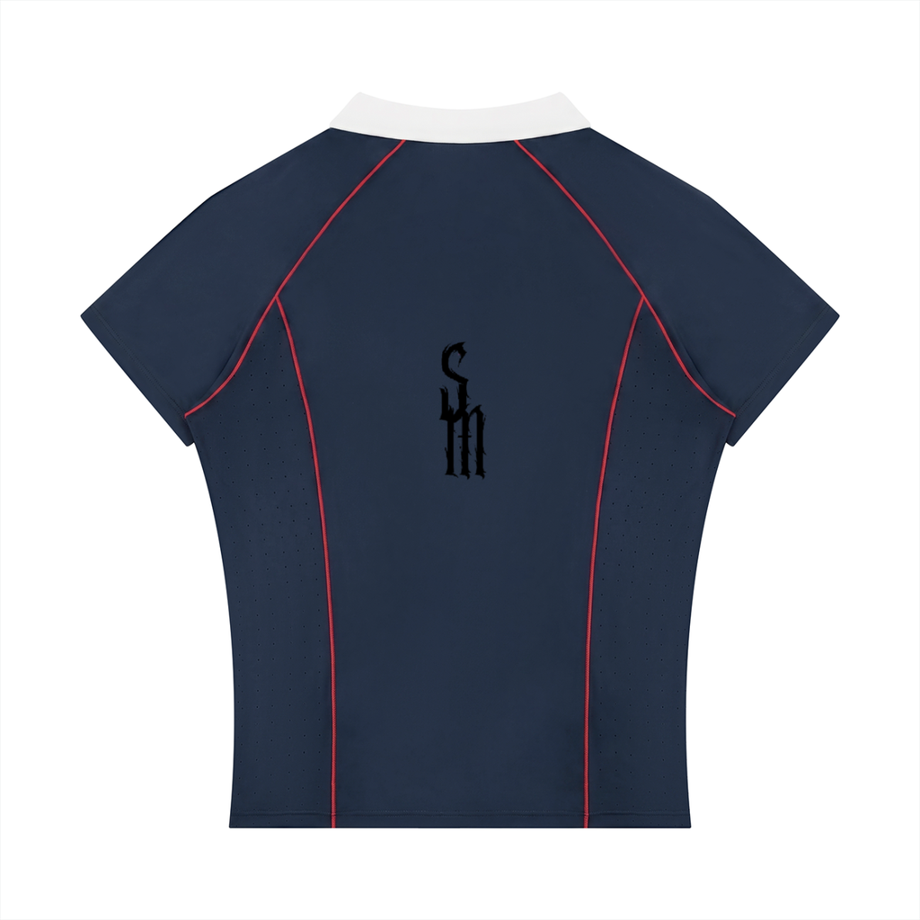 Women’s Slim Fit Quarter-Zip Polo Shirt