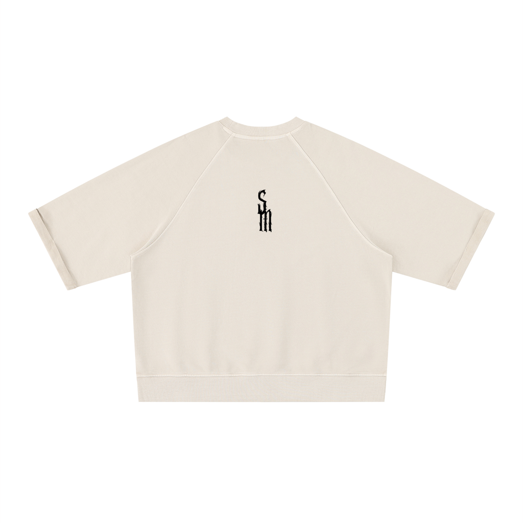 Unisex Vintage Wash Boxy Short Sleeve Sweatshirt