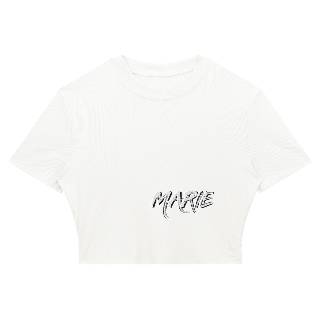 Women's Slim Ribbed Crop T-Shirt