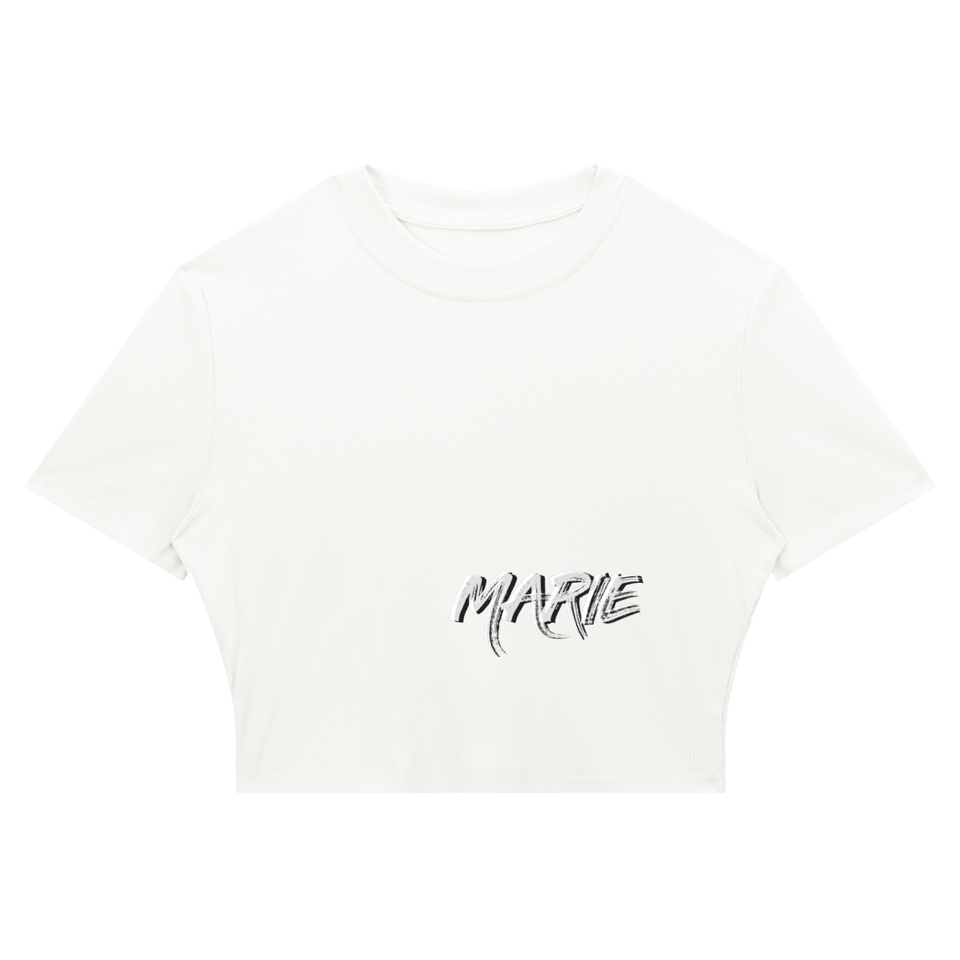 Women's Slim Ribbed Crop T-Shirt