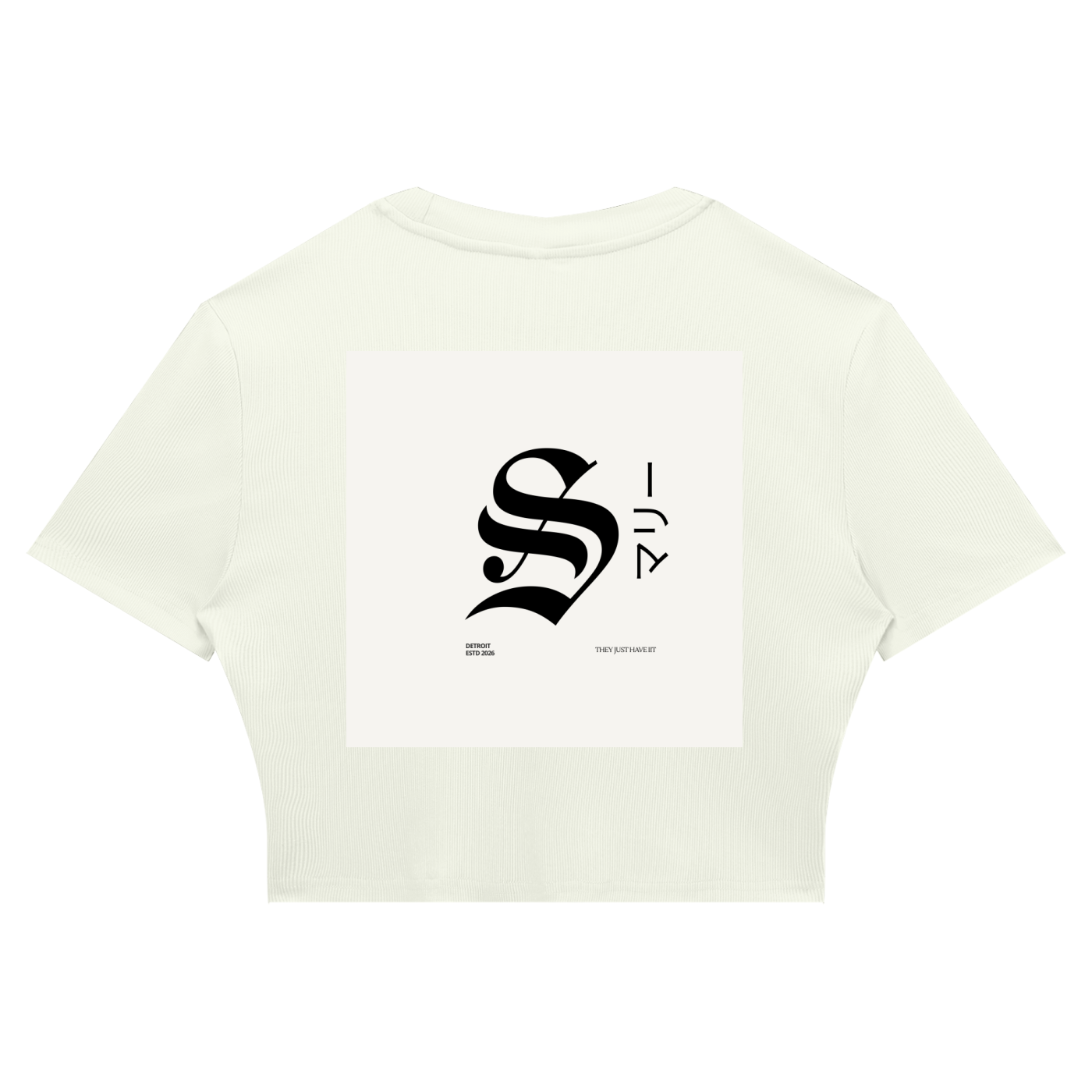 Women's Slim Ribbed Crop T-Shirt