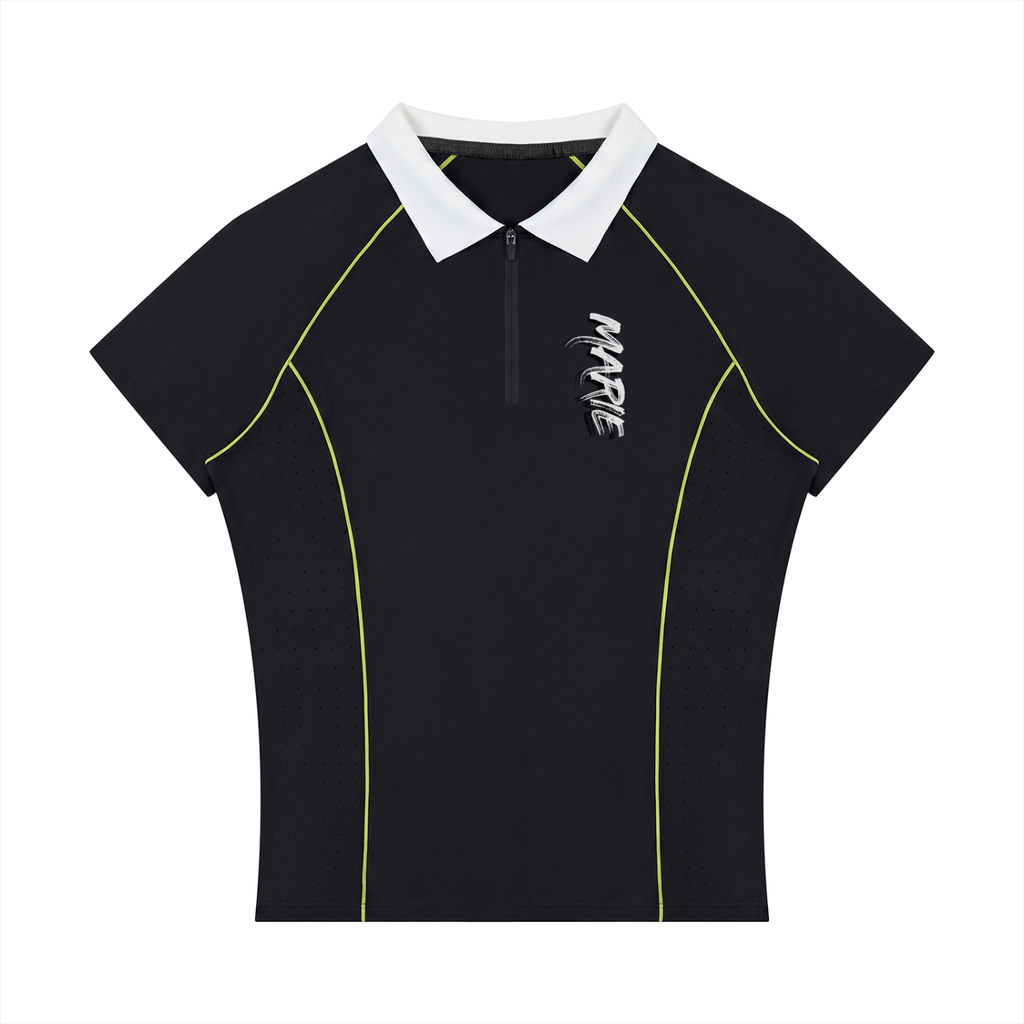 Women’s Slim Fit Quarter-Zip Polo Shirt