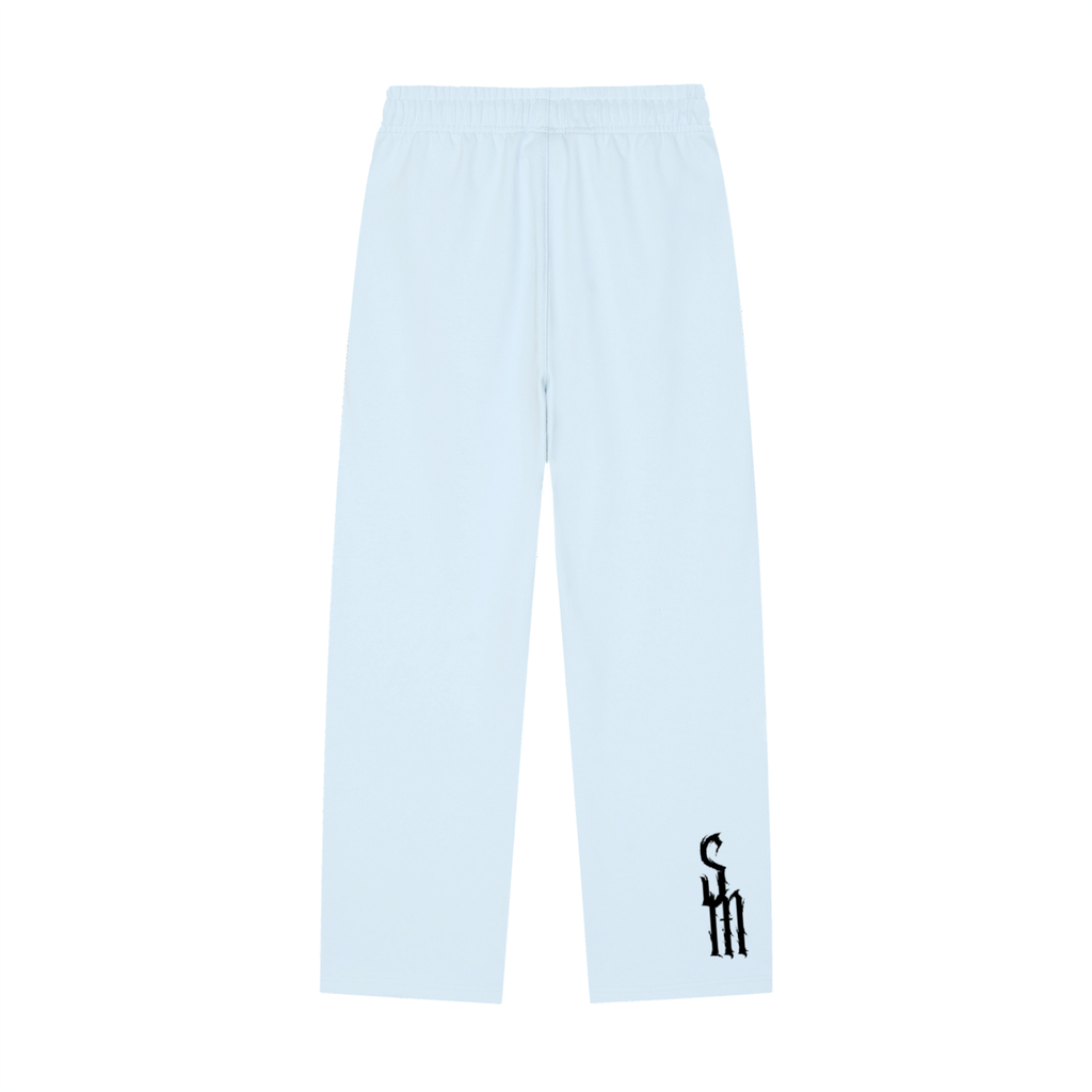 Solid Color Straight-Leg Sweatpants