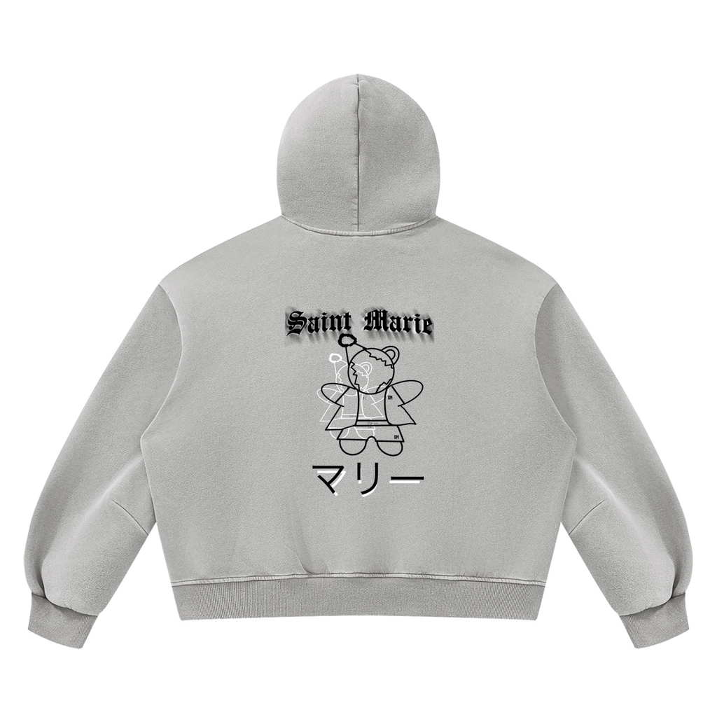 Unisex Vintage Wash Boxy Fleece Hoodie