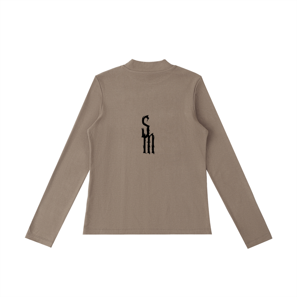 Essential Mock Neck Long Sleeve T-Shirt
