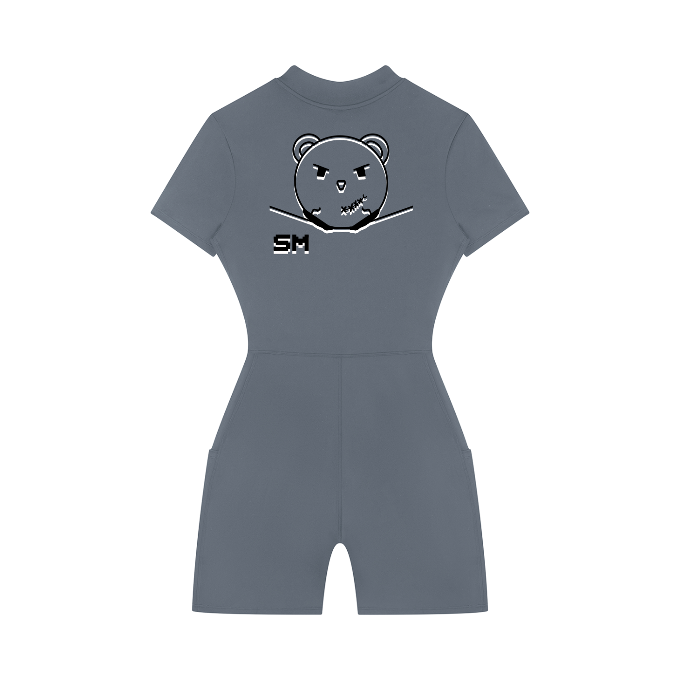 Women's Quarter-Zip Short Sleeve Romper