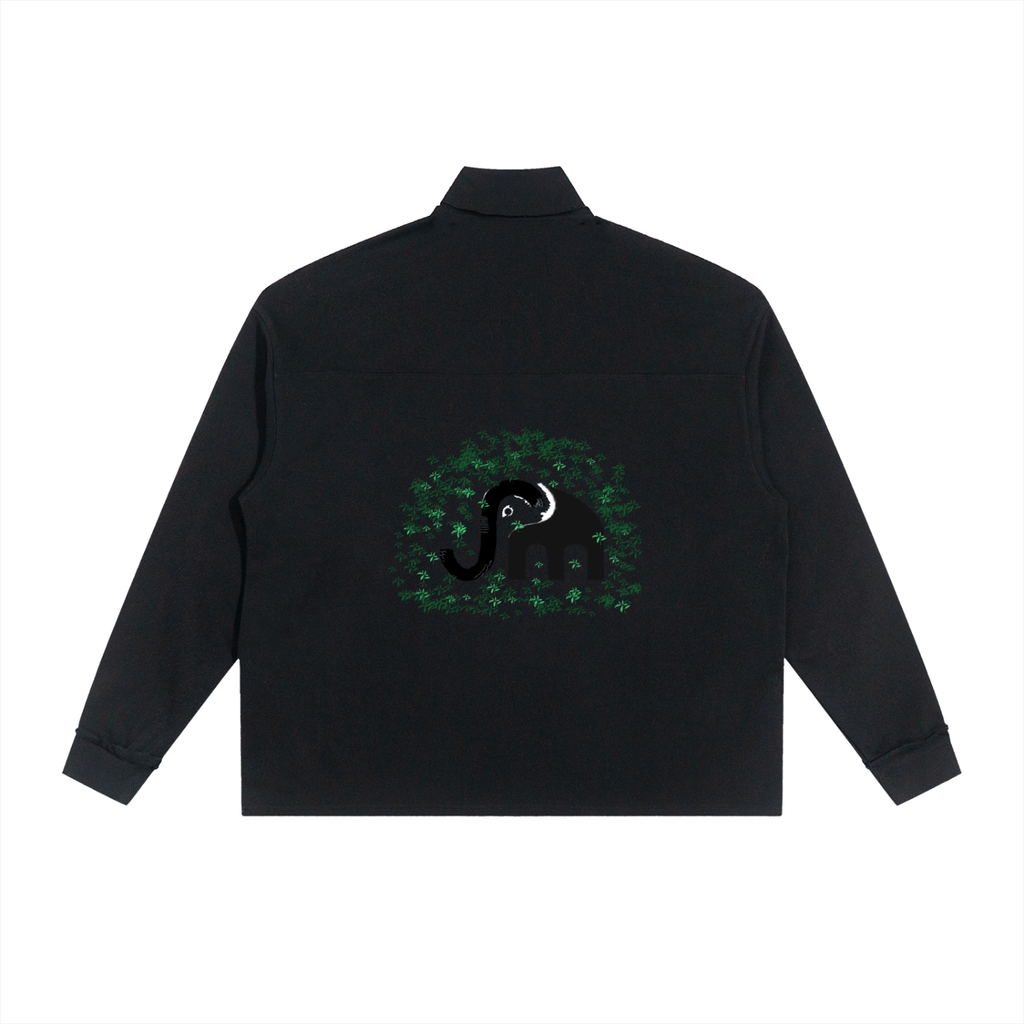Half-Zip Rolled Edge Fleece Sweatshirt