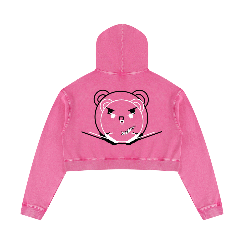 Women’s Mineral Washed Crop Hoodie