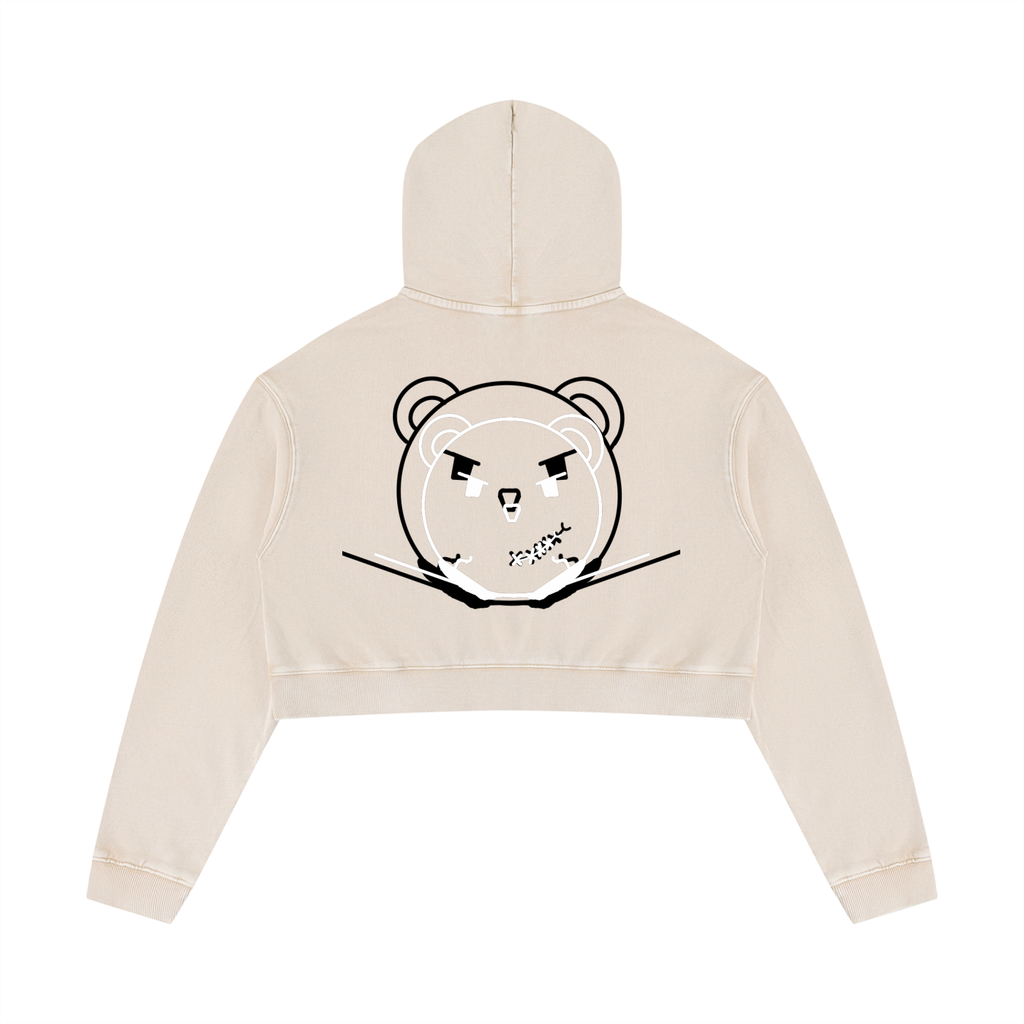 Women’s Mineral Washed Crop Hoodie