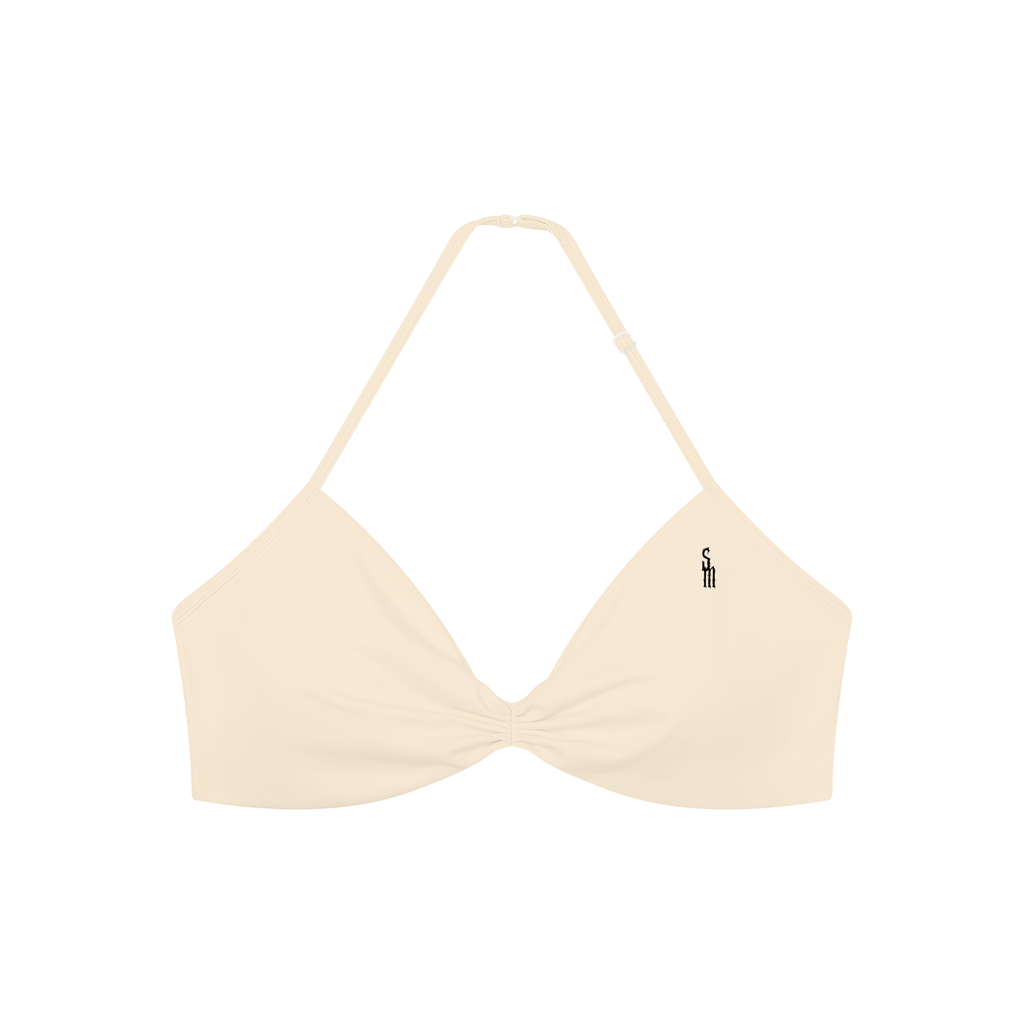 Women’s Ruched Halter-Neck Sports Bra