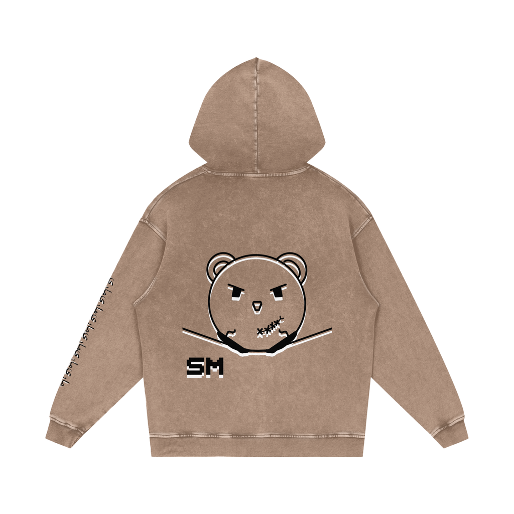 Snow Washed Loose Cotton Hoodie