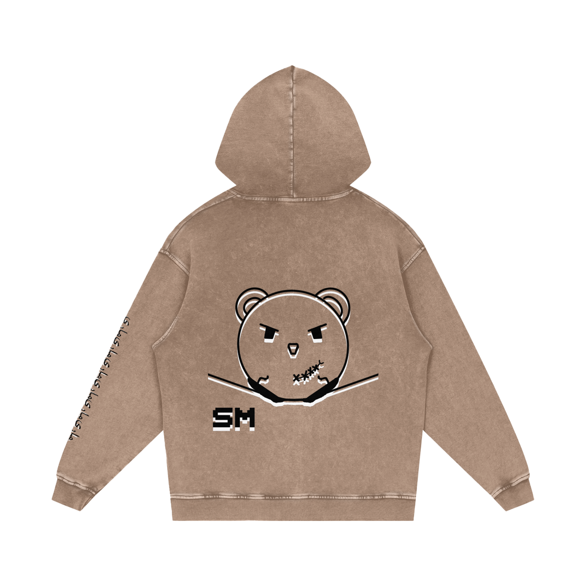 Snow Washed Loose Cotton Hoodie