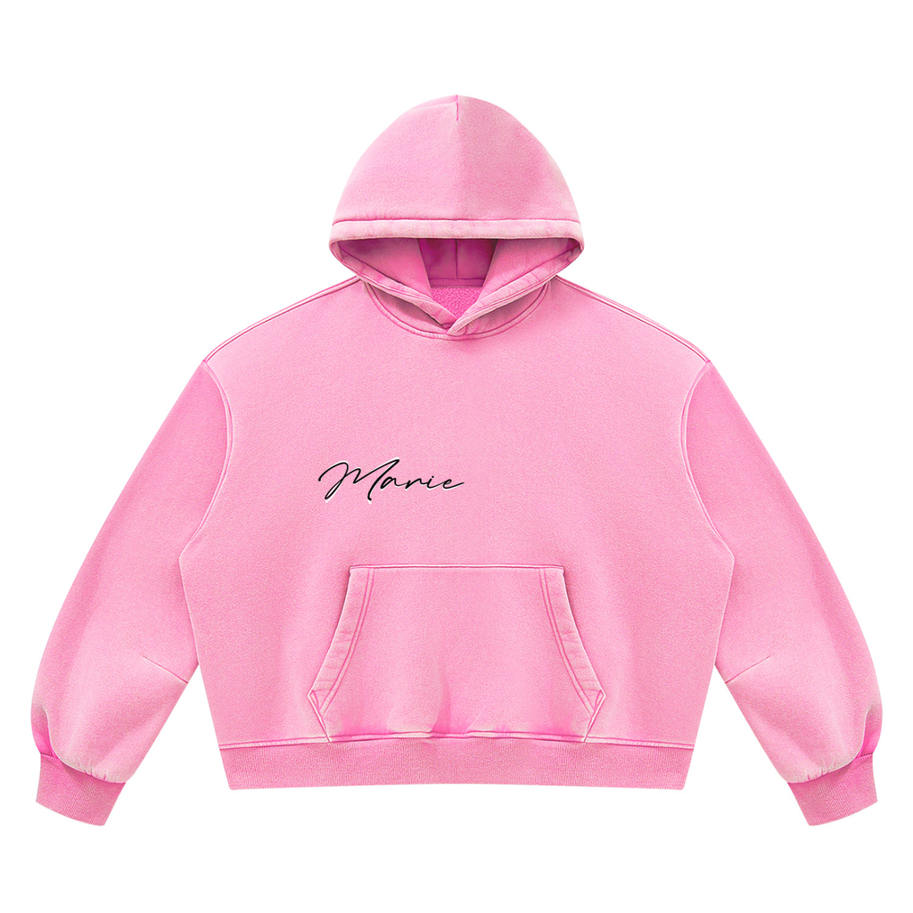 Unisex Vintage Wash Boxy Fleece Hoodie