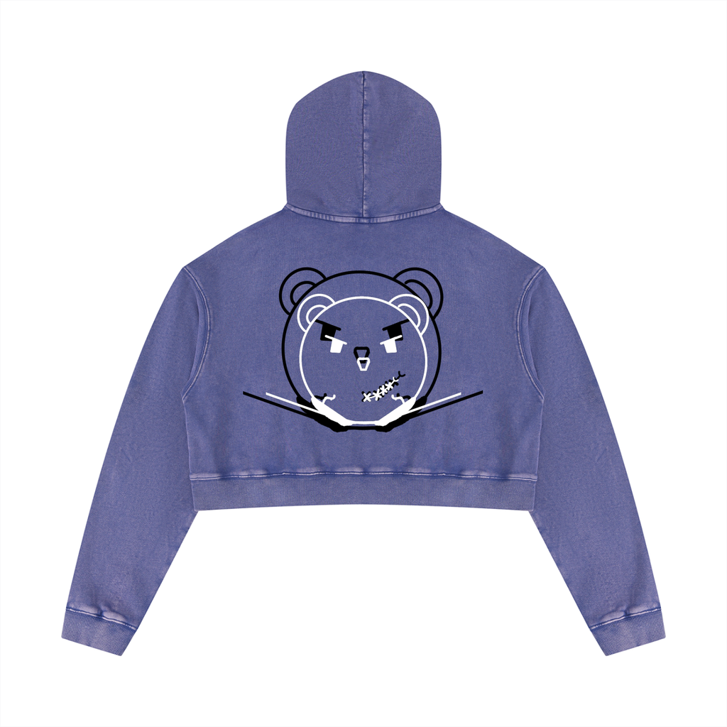 Women’s Mineral Washed Crop Hoodie