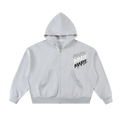 Fleeced Full-Zip Boxy Hoodie