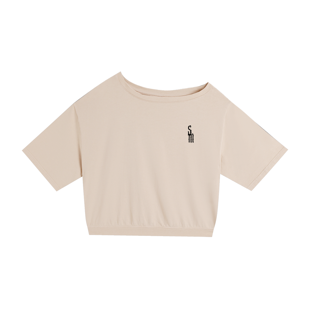 Asymmetric Shoulder Oversized Cotton T-Shirt