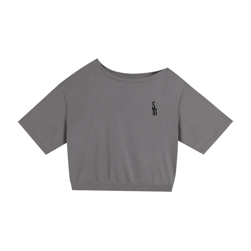 Asymmetric Shoulder Oversized Cotton T-Shirt