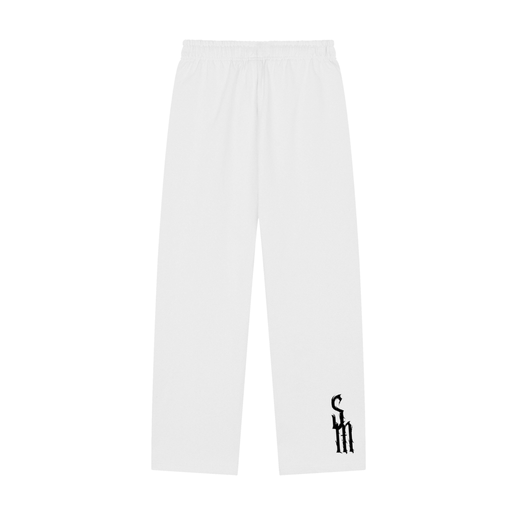 Solid Color Straight-Leg Sweatpants