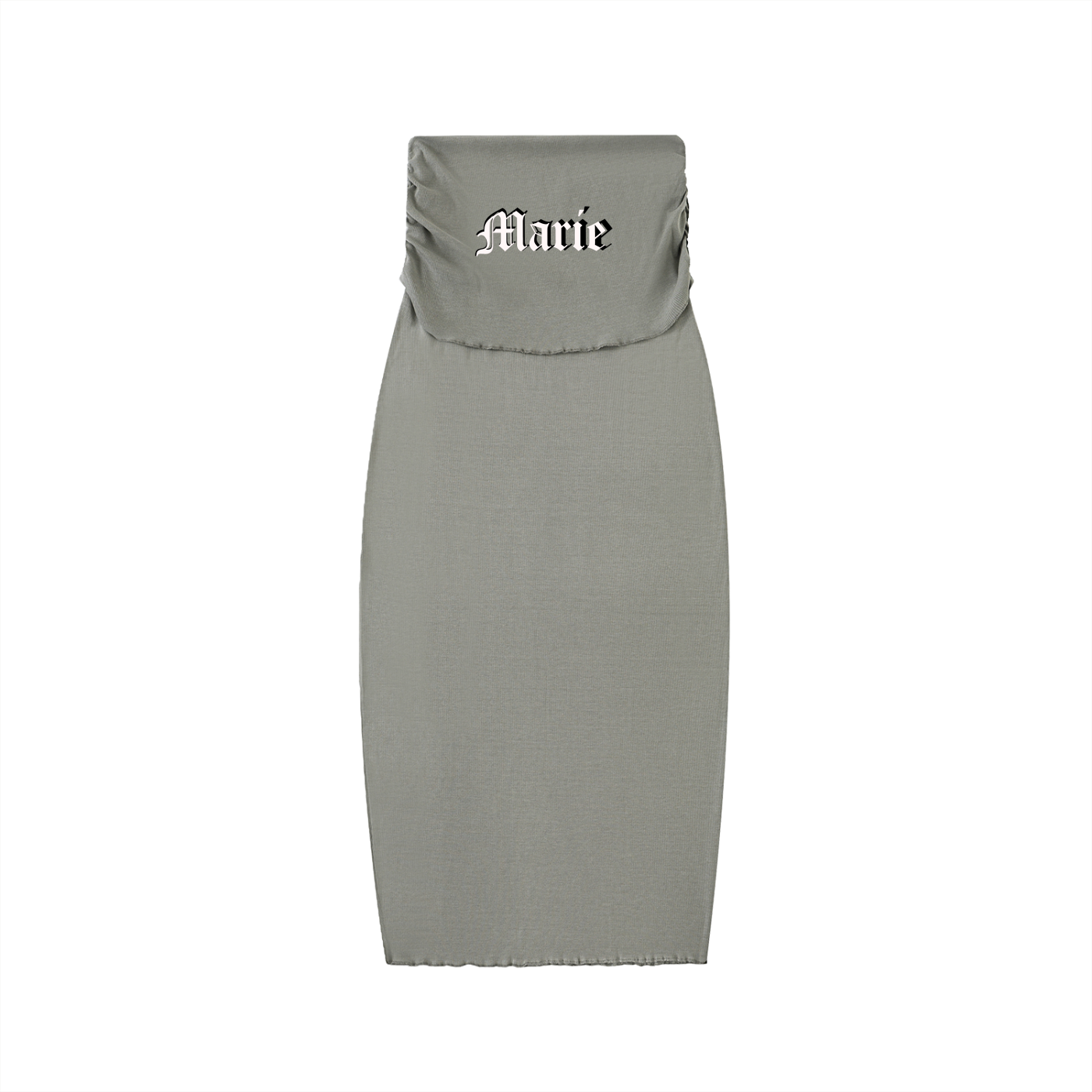 Dyed Washed Straight Hip-Hugging Slim Maxi Skirt