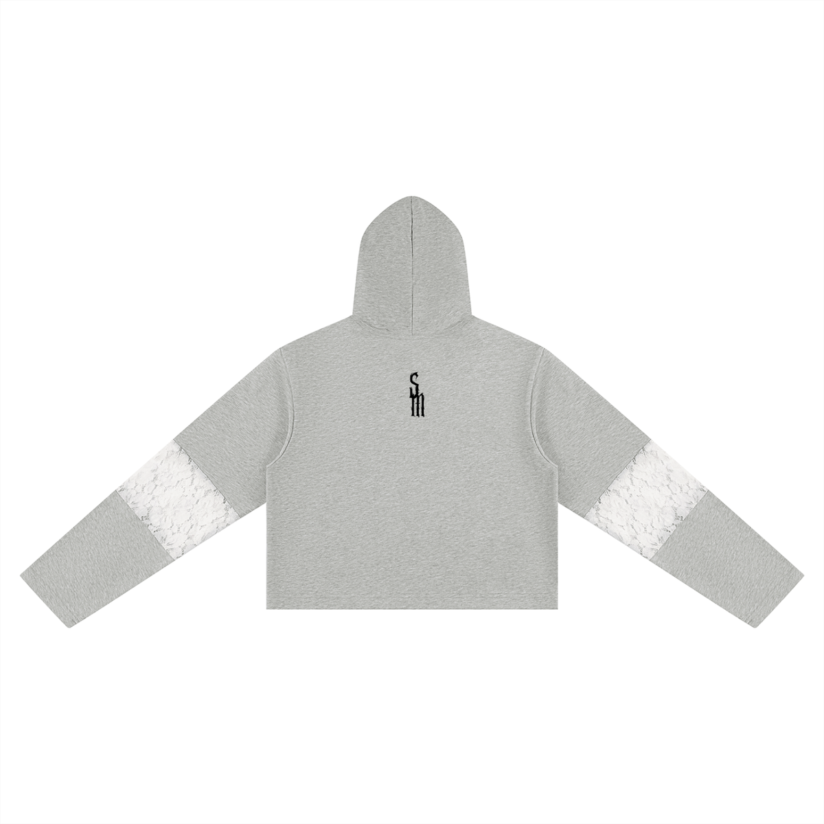 Women’s Cropped Lace-Panel Hoodie