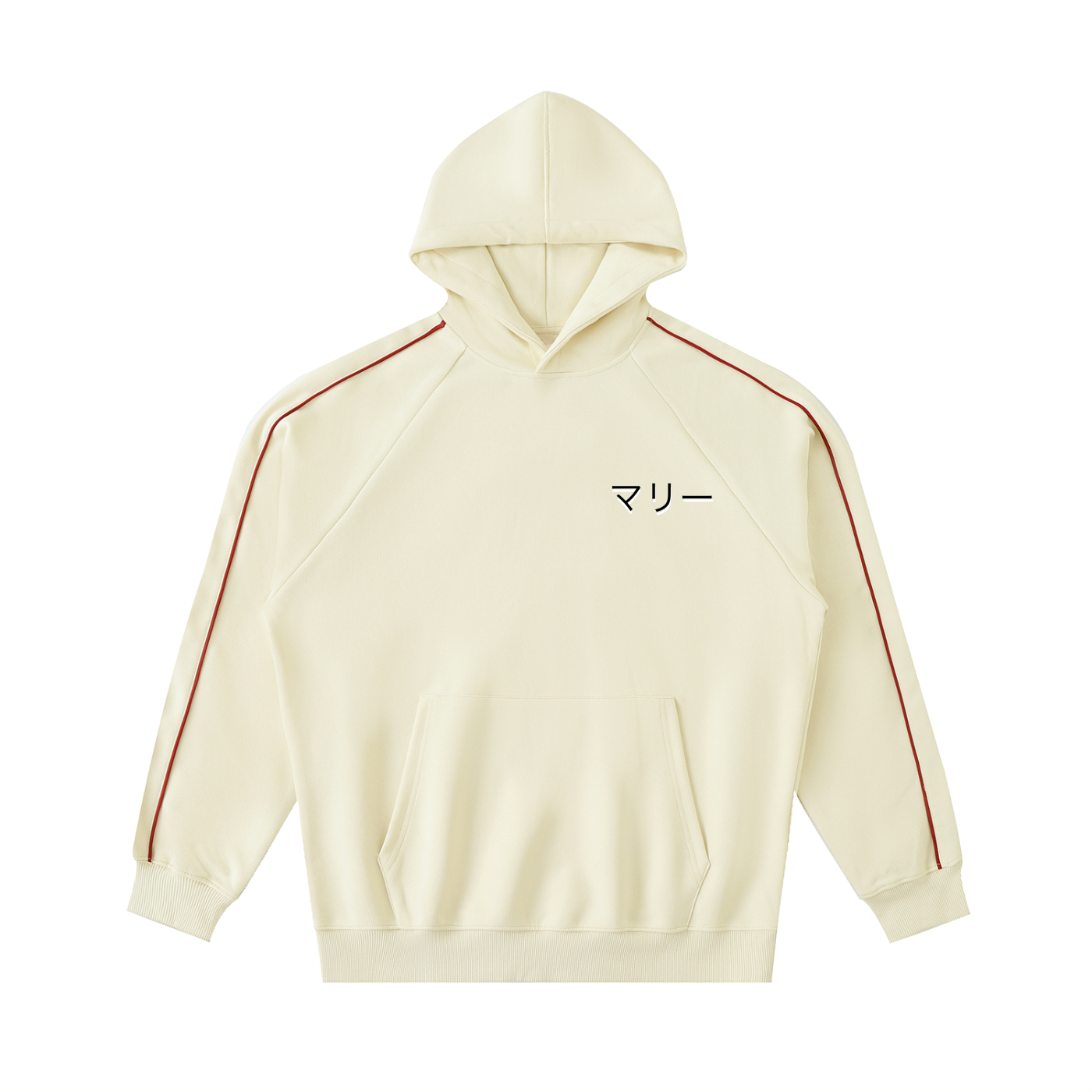 Contrast Piping Raglan Hoodie