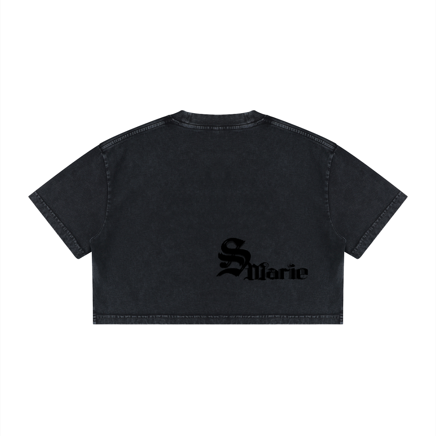 Women's Mineral Wash Cotton Crop T-Shirt