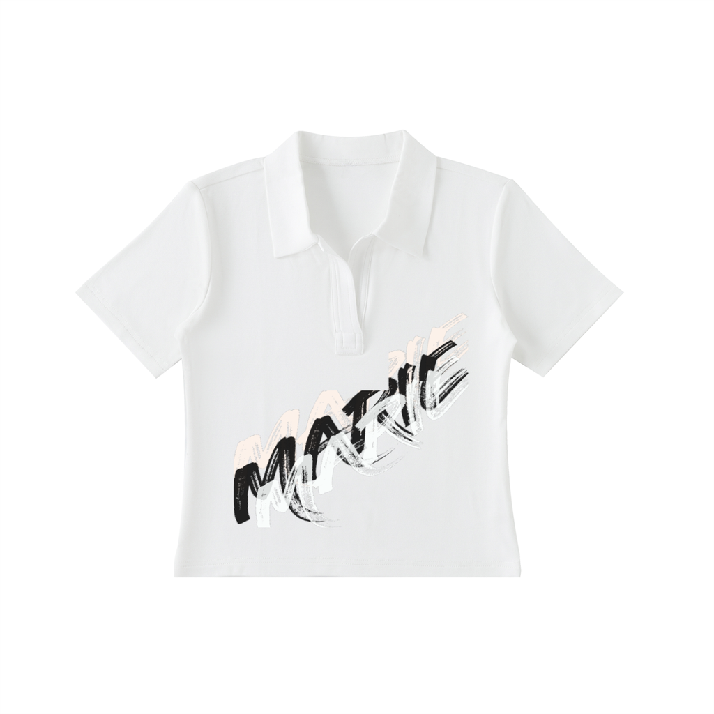 Bodycon Short Sleeve Polo Shirt