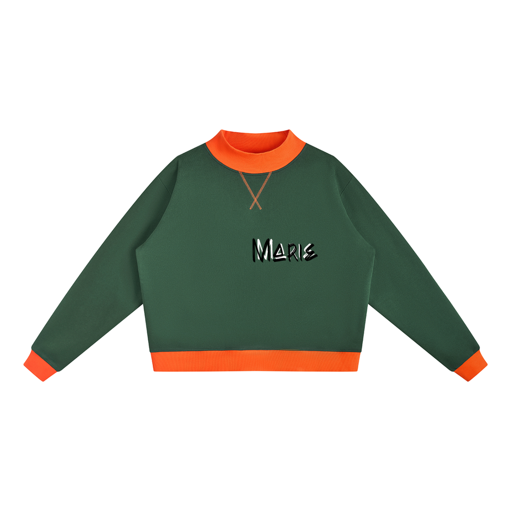 Women’s Mock Neck Crewneck Sweatshirt