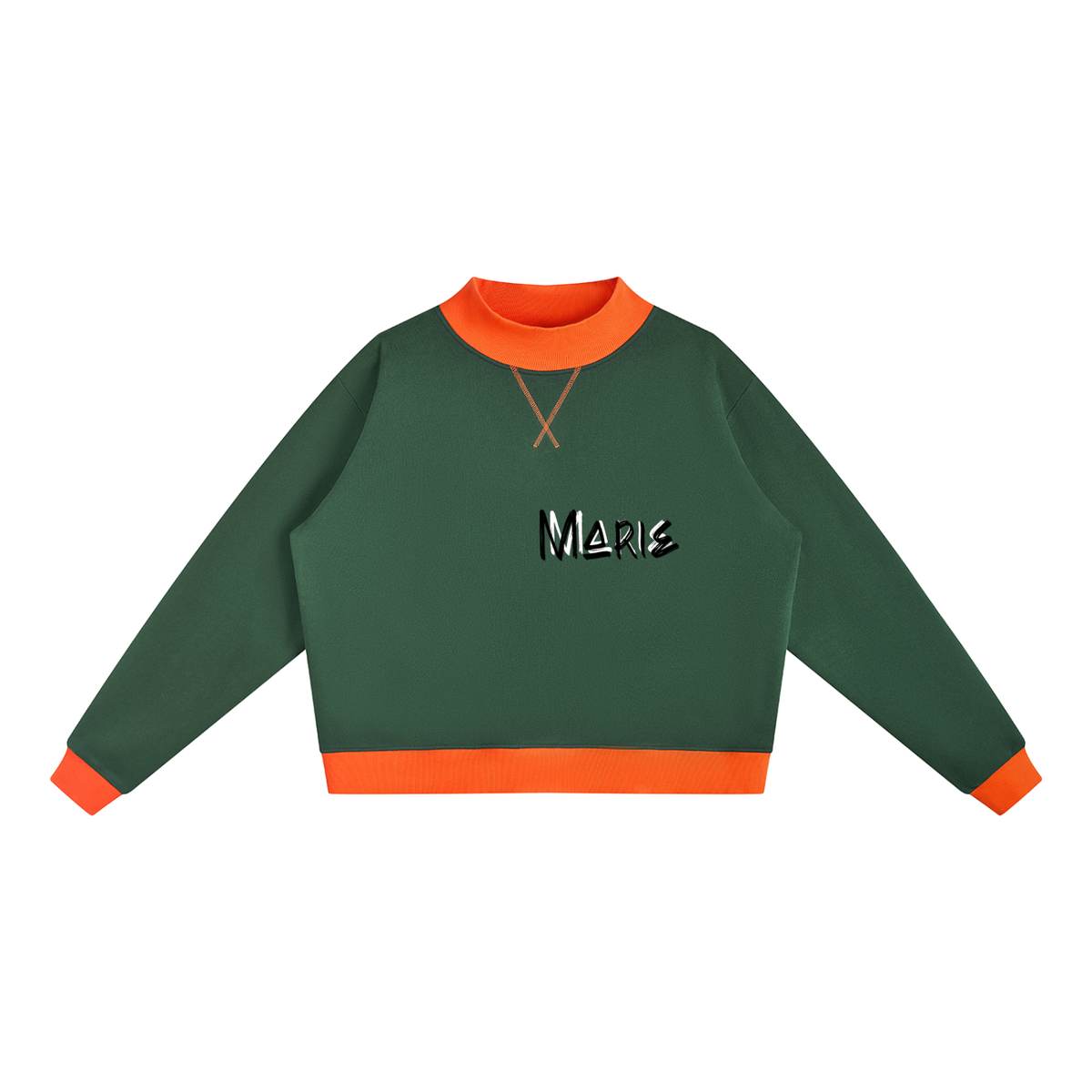 Women’s Mock Neck Crewneck Sweatshirt