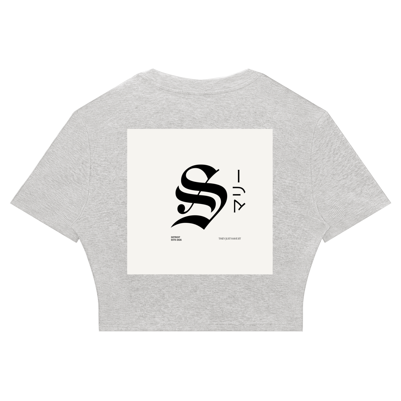 Women's Slim Ribbed Crop T-Shirt