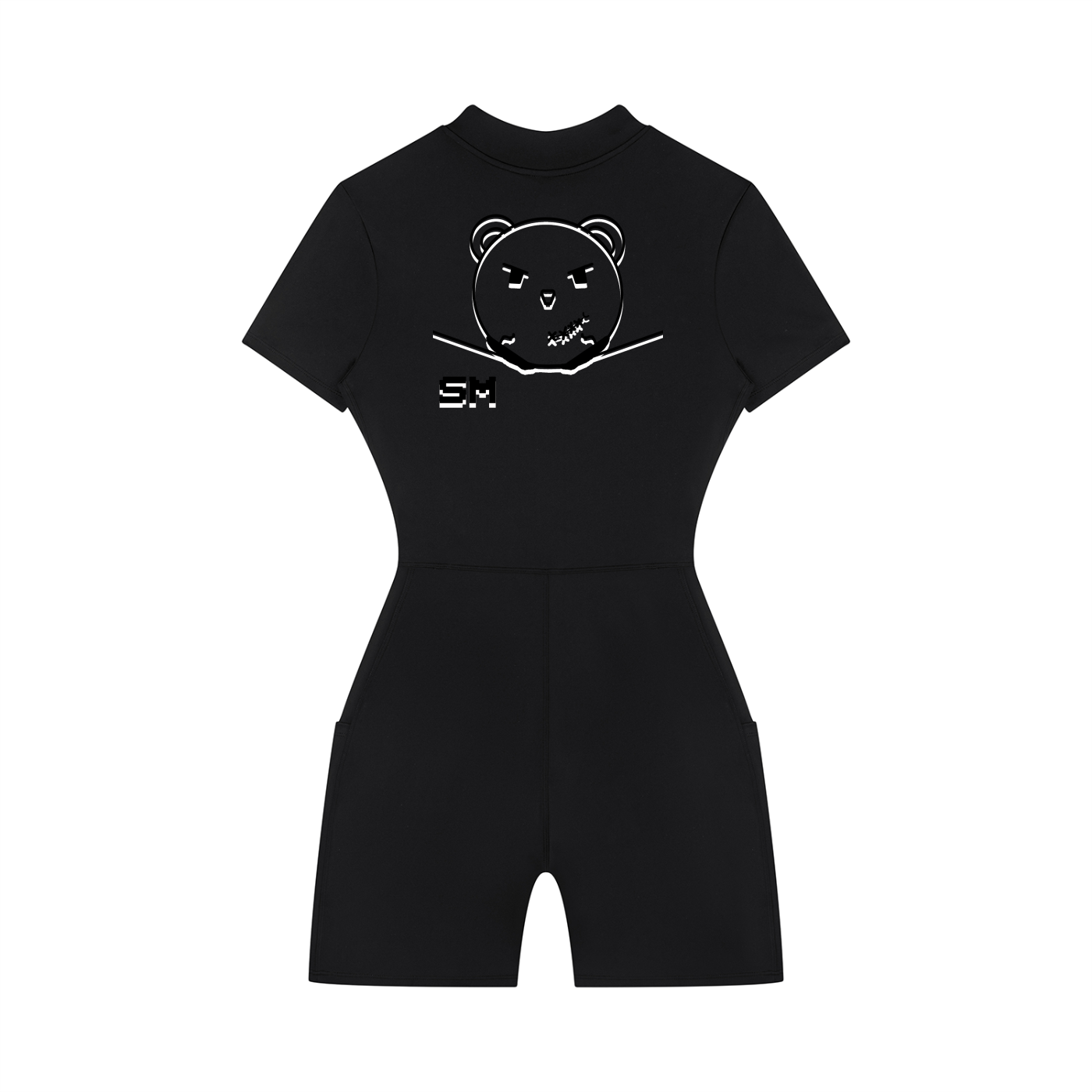 Women's Quarter-Zip Short Sleeve Romper