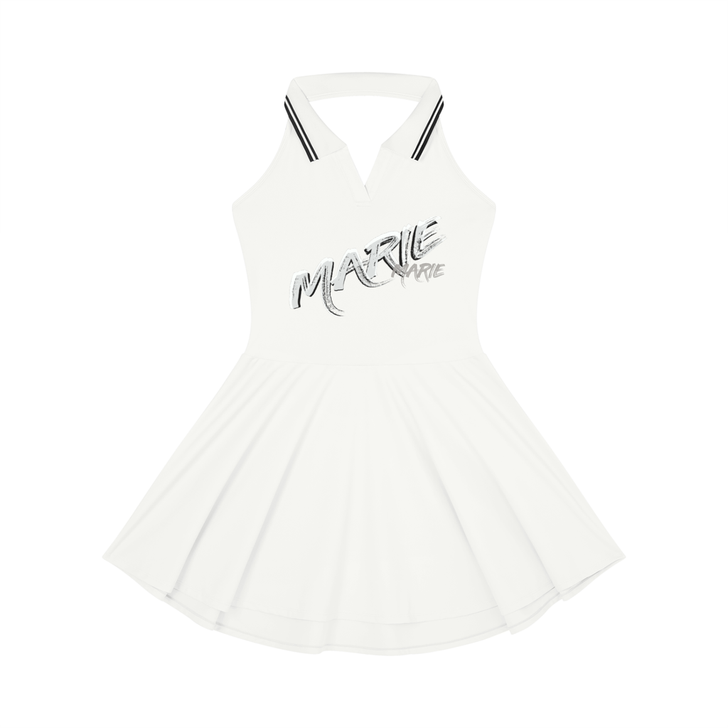 Women's Collared Halter A-Line Tennis Dress