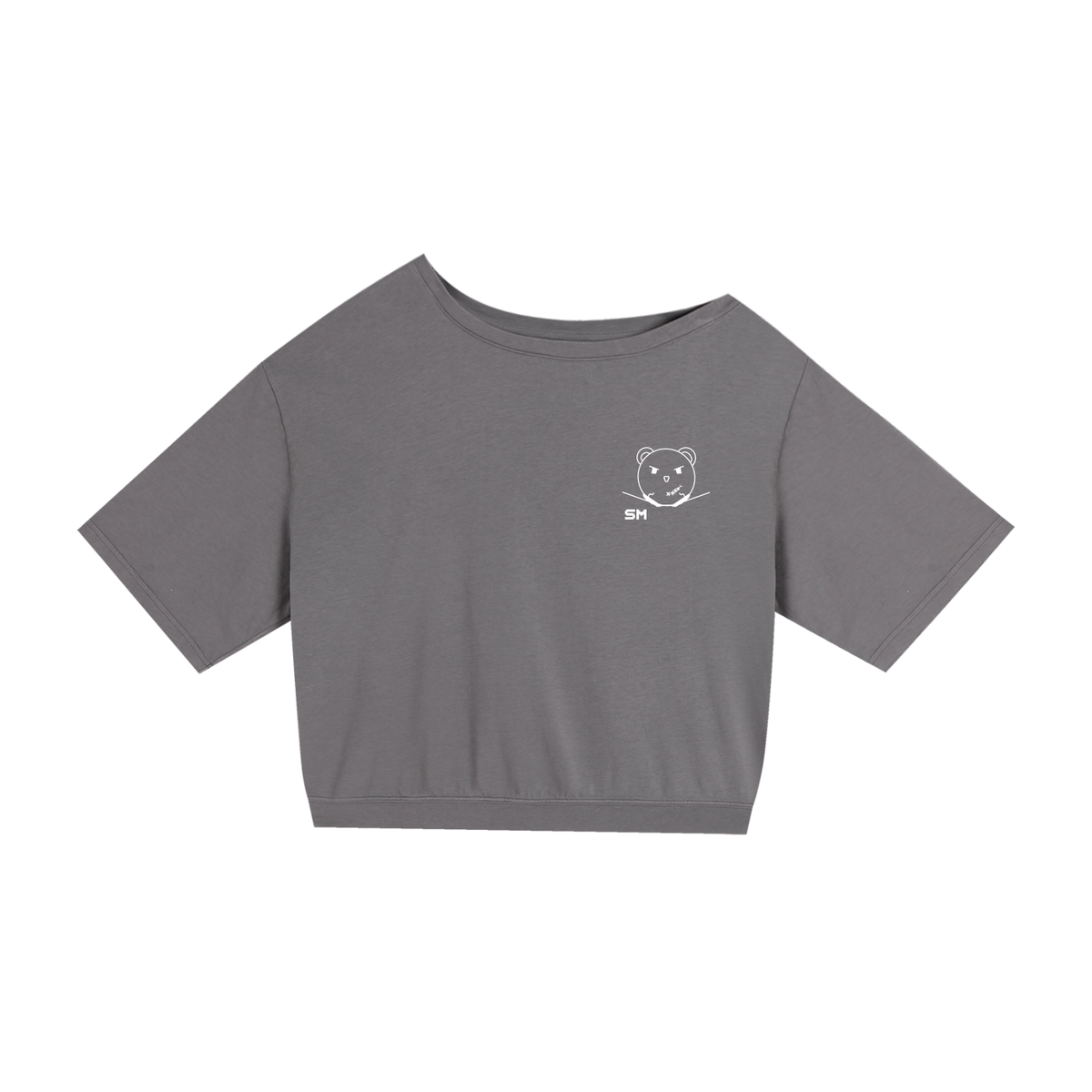Asymmetric Shoulder Oversized Cotton T-Shirt