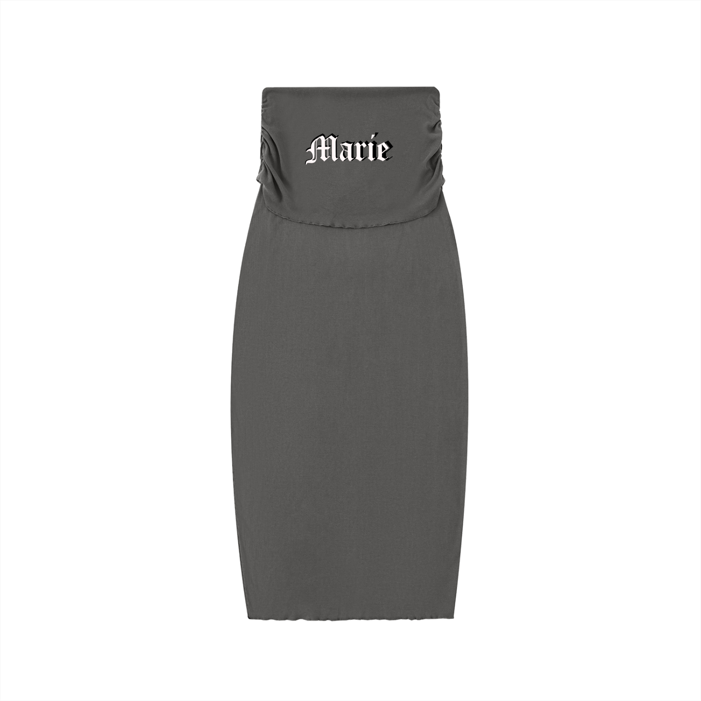 Dyed Washed Straight Hip-Hugging Slim Maxi Skirt