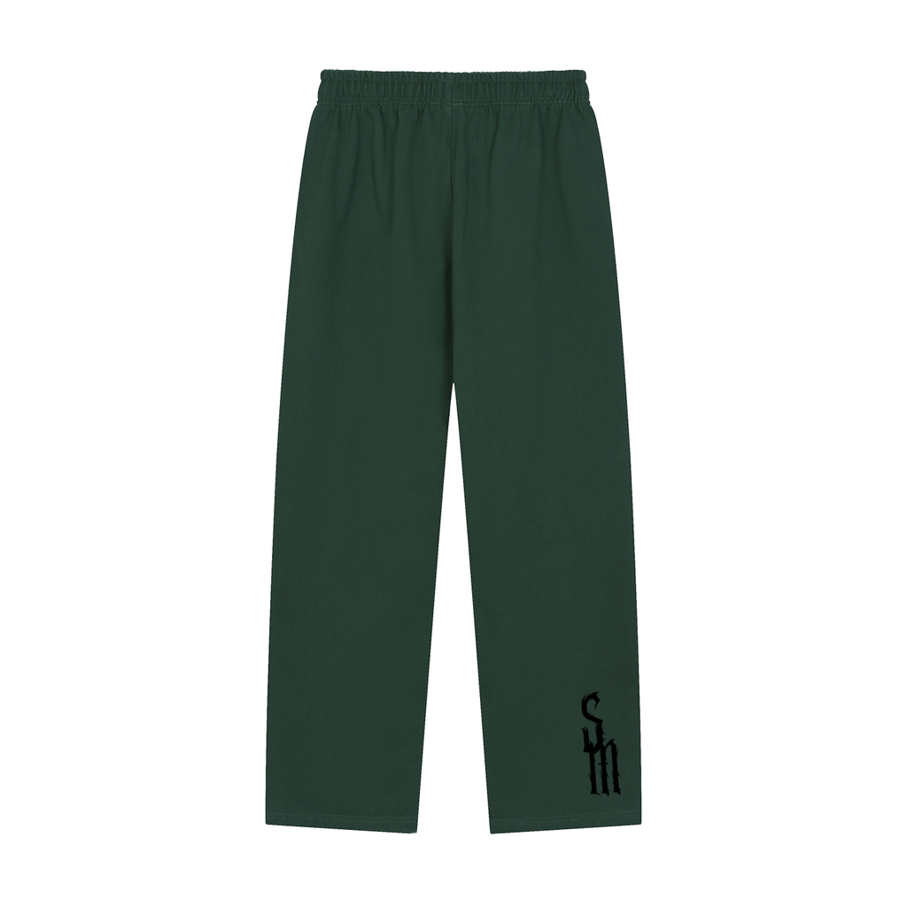 Solid Color Straight-Leg Sweatpants
