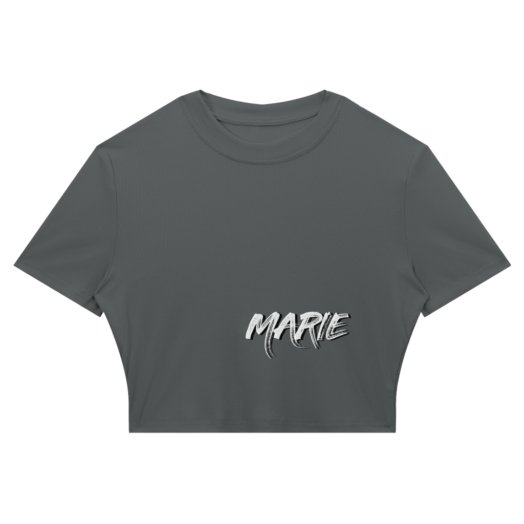 Women's Slim Ribbed Crop T-Shirt