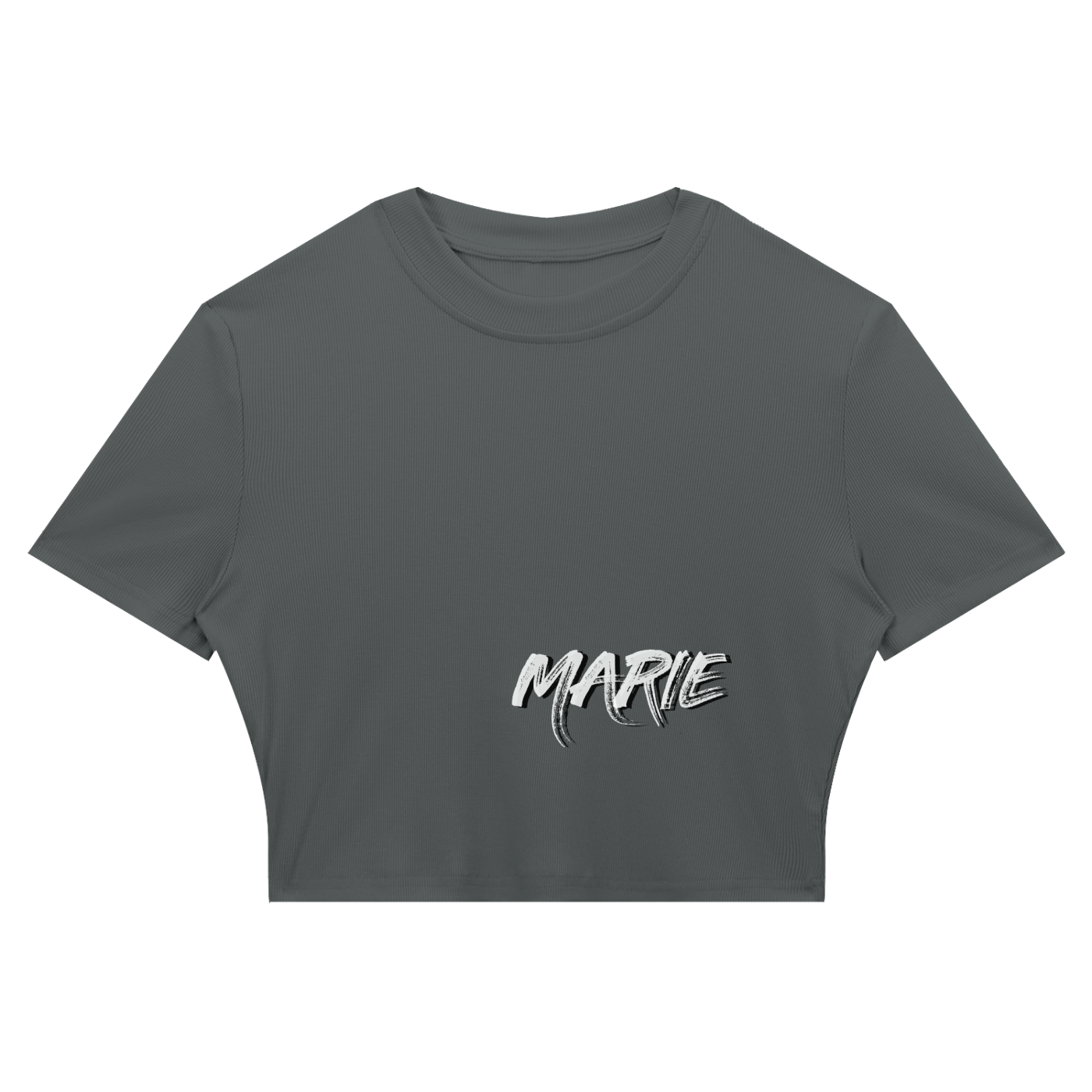 Women's Slim Ribbed Crop T-Shirt