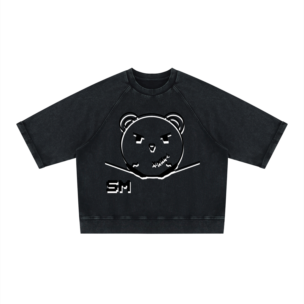 Unisex Vintage Wash Boxy Short Sleeve Sweatshirt