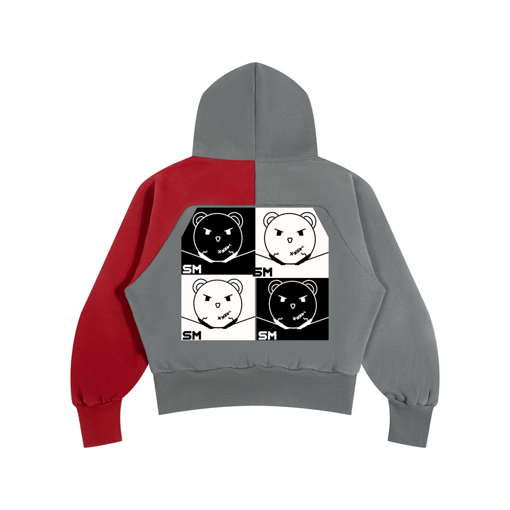 Unisex Color-Block Fleece Hoodie