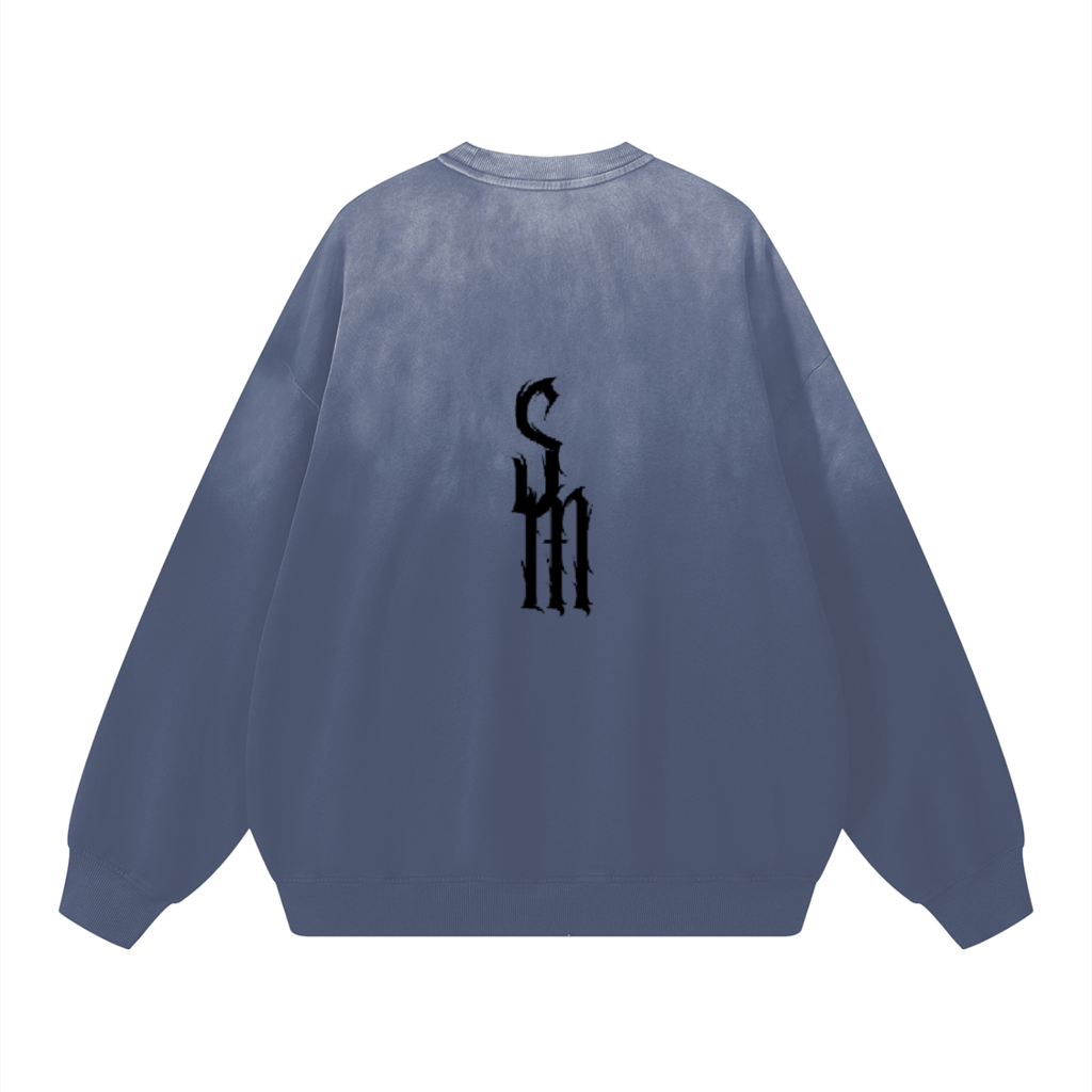 Sunfade Drop-Shoulder Cotton Sweatshirt