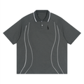 Unisex Raglan Piping Polo Shirt