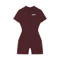 Women's Quarter-Zip Short Sleeve Romper