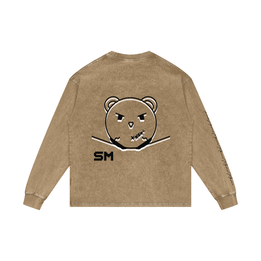 Acid Wash Oversize Long Sleeve T-Shirt
