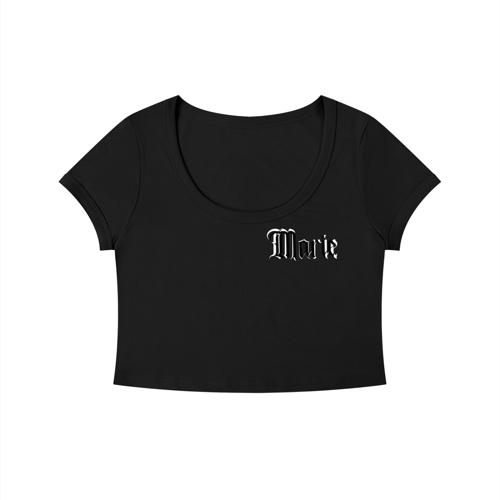 Women's Solid Color Slim Crop T-Shirt