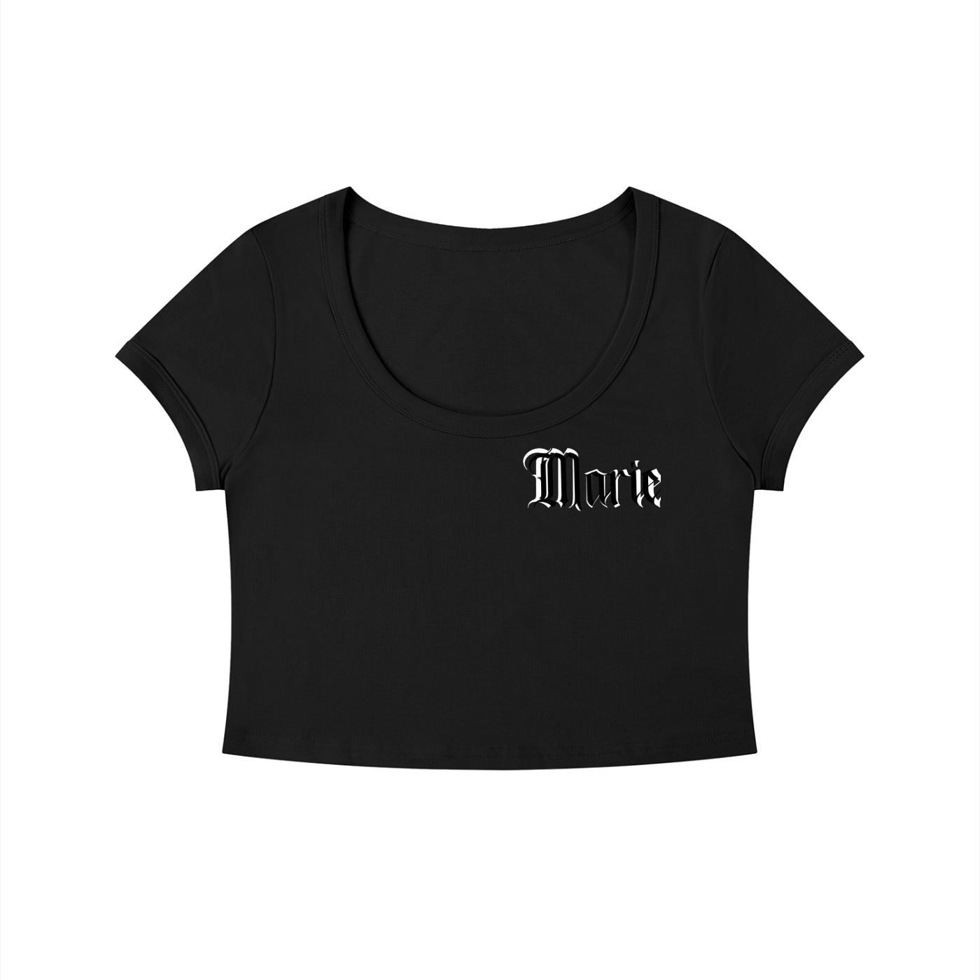 Women's Solid Color Slim Crop T-Shirt