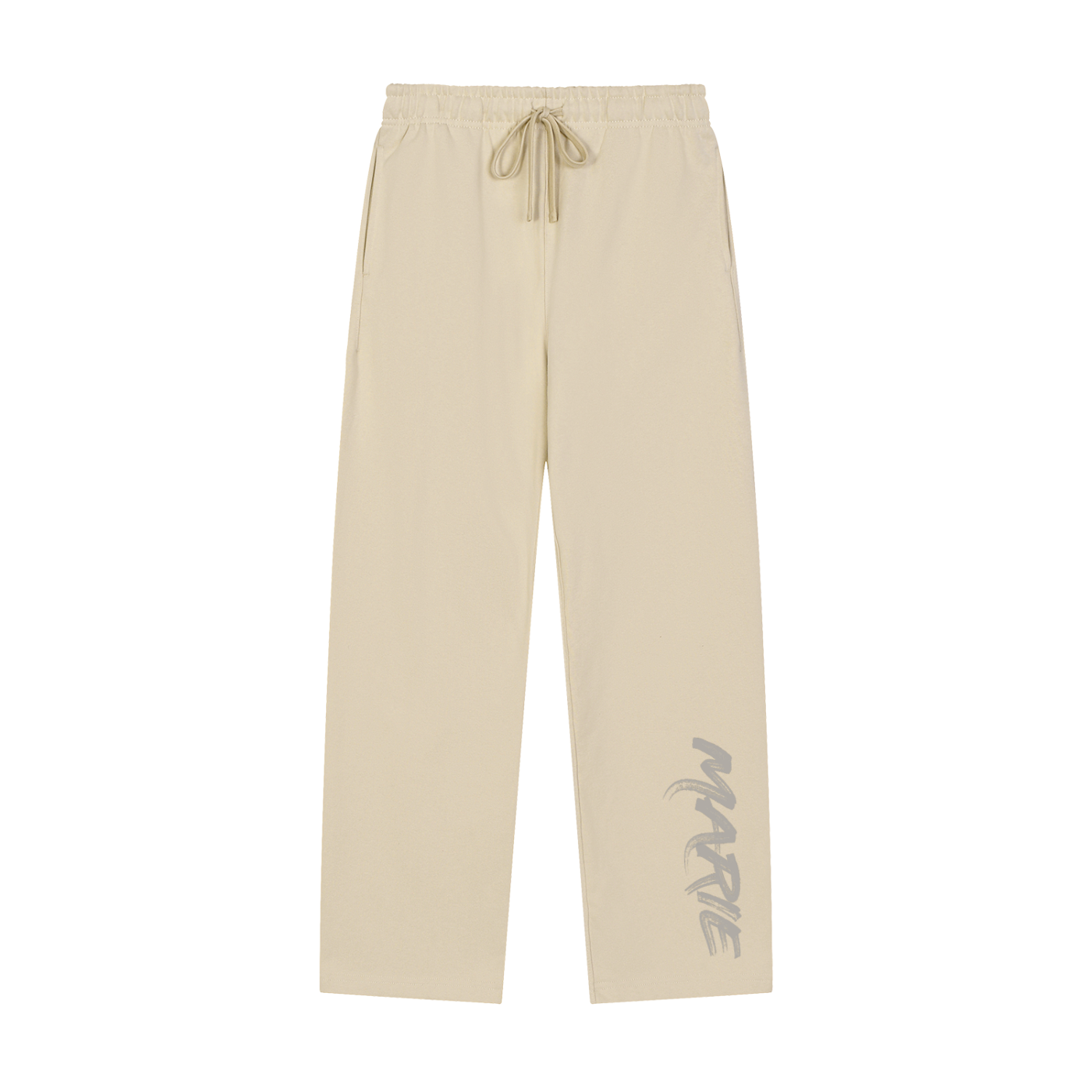 Solid Color Straight-Leg Sweatpants