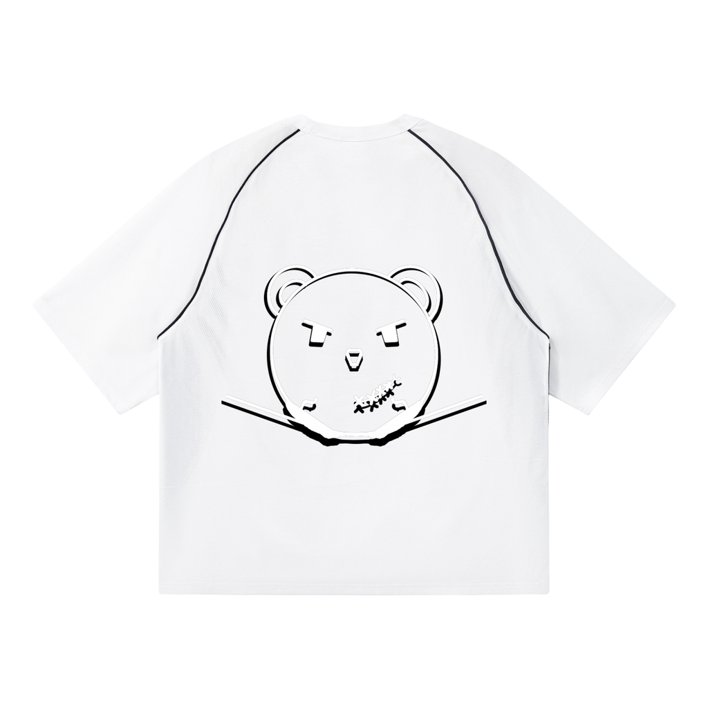 Contrast Piping Panel Raglan T-Shirt